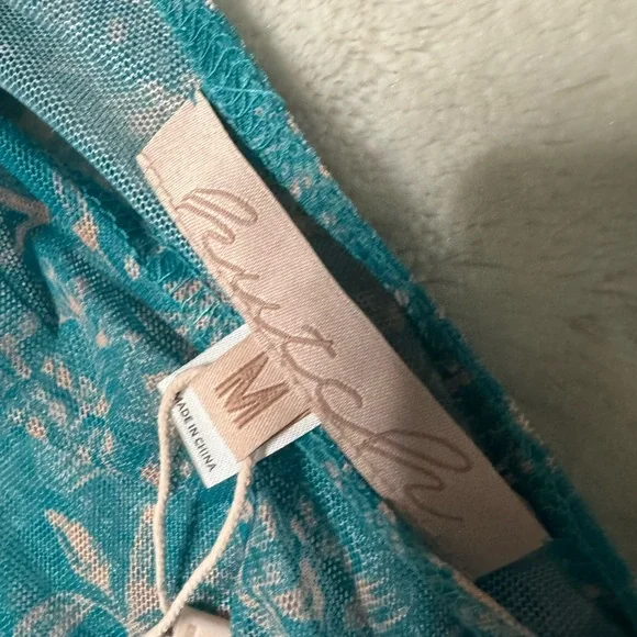 NWT- Hutch Aura Floral Semi Sheer Maxi One Shoulder Cover Up - Picture 4 of 11